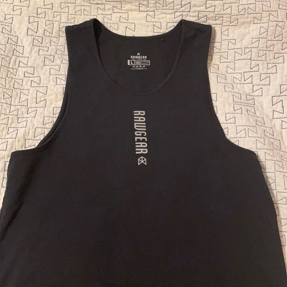 Raw Gear Rawgear Men’s size L Black Tank/ Cut off